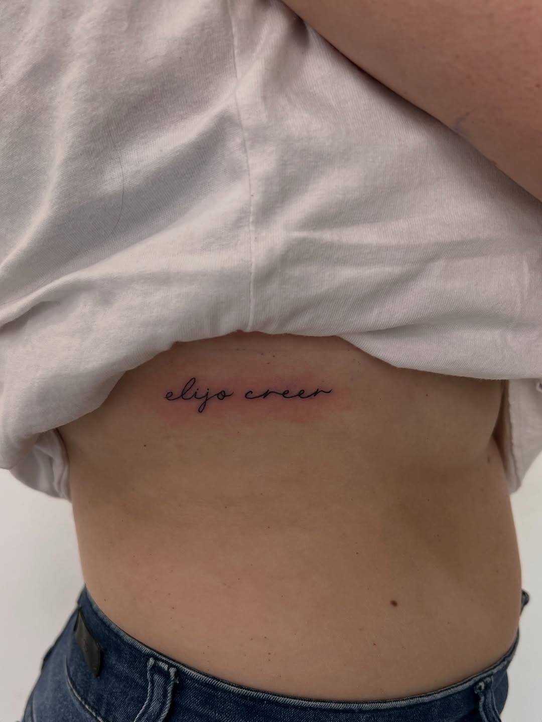 Tattoo by @eleana_tattooart — fine_line, lettering_script