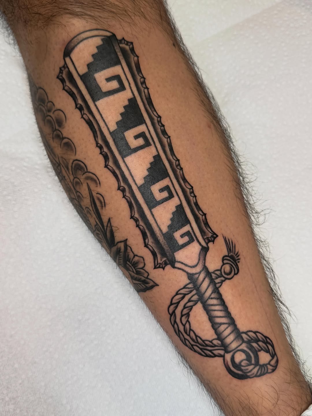 Tattoo by @blackcatcrap — black_and_grey, geometric