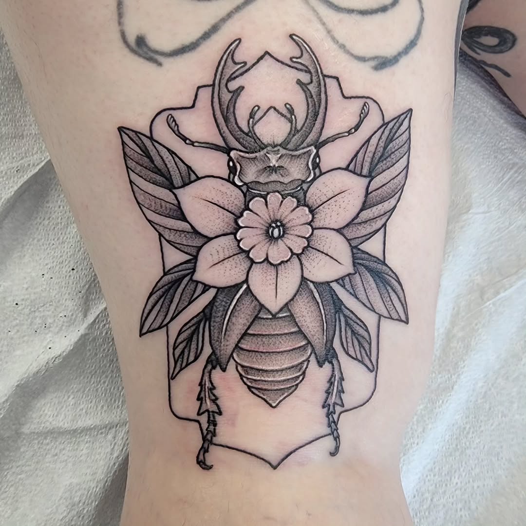 Tattoo by @tattooschmutz โ illustrative, black_and_grey