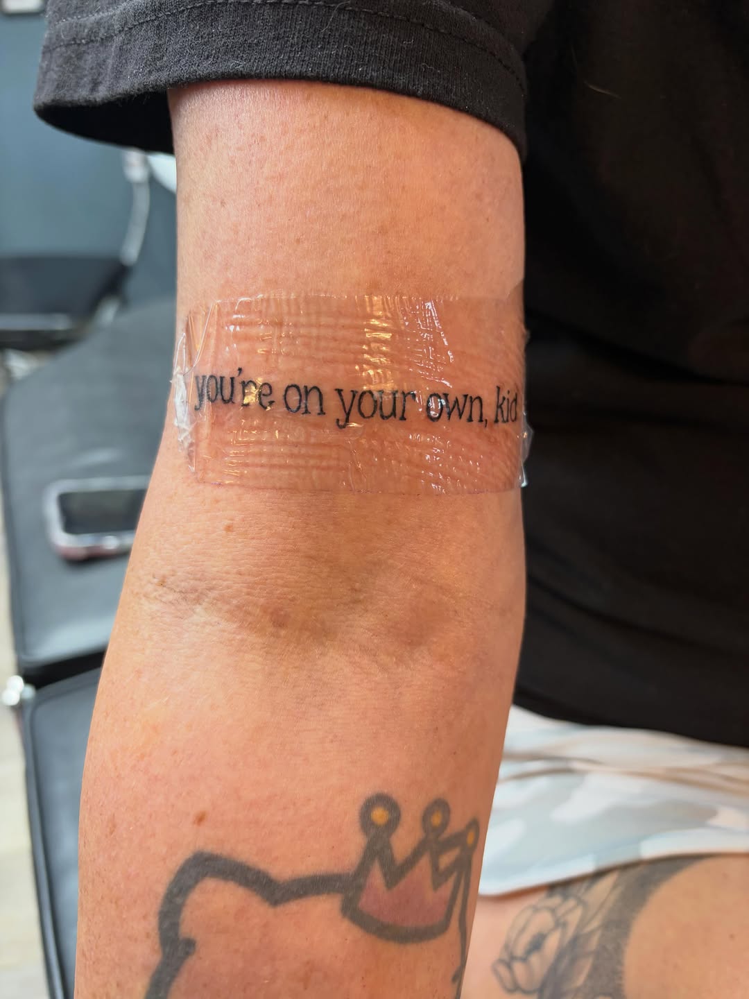 Tattoo by @xweaziex โ lettering_script, fine_line