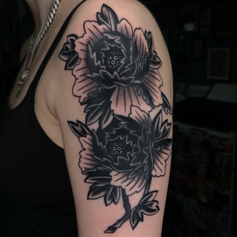 Tattoo by @justinmitchelltattoos — american_traditional, black_and_grey