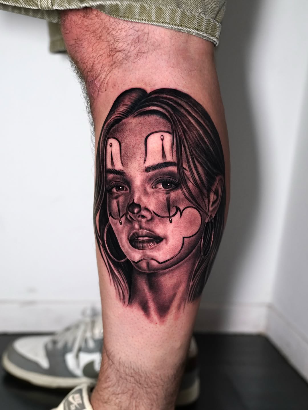 Tattoo by @smileyartla — black_and_grey, realism