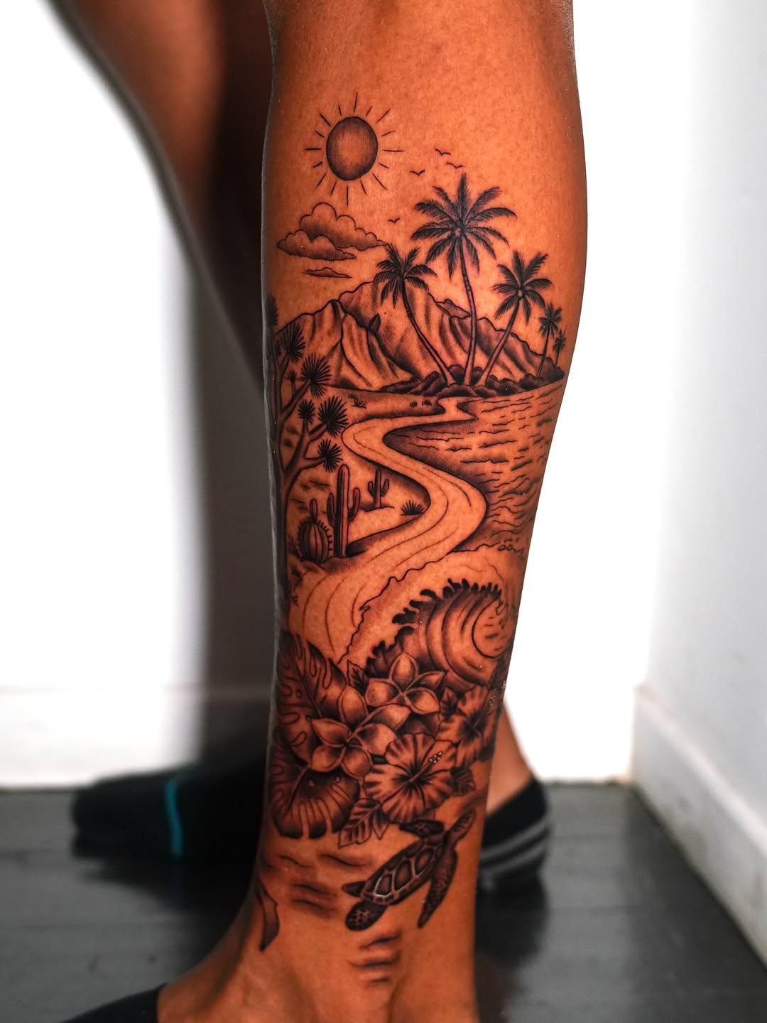 Tattoo by @smileyartla — black_and_grey