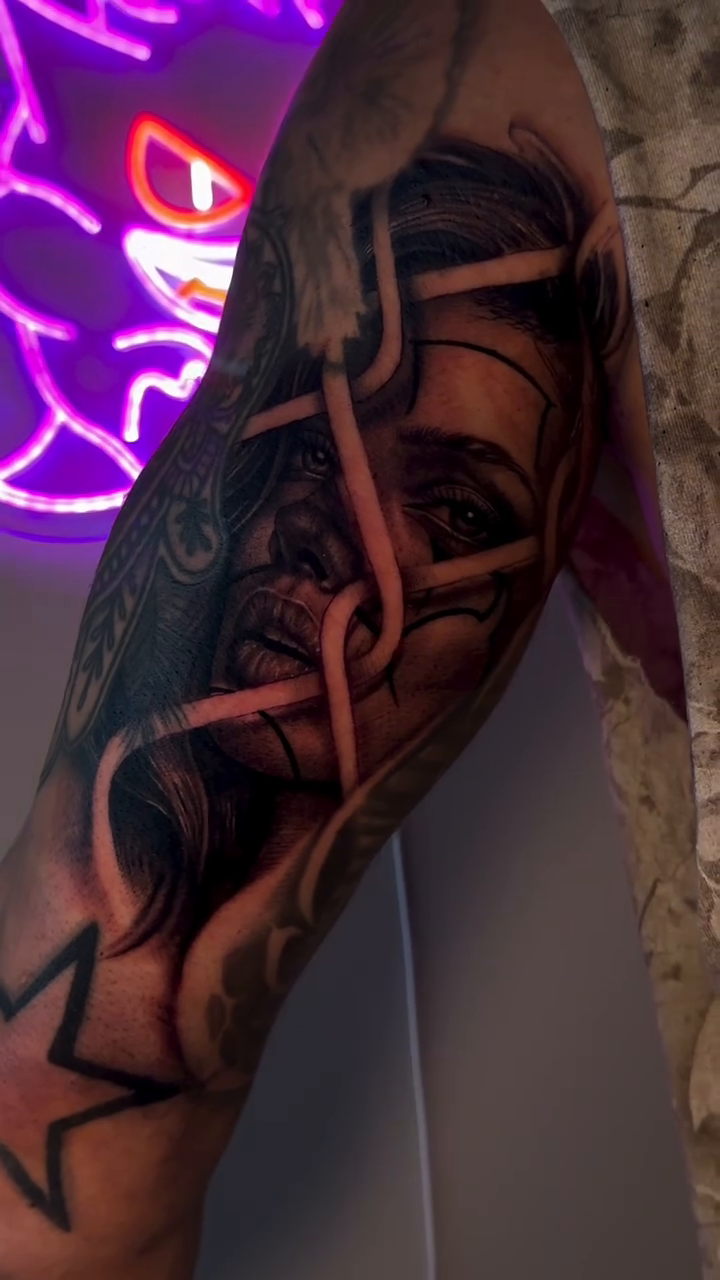 Tattoo by @blessedbyfrancisco_ — realism, black_and_grey