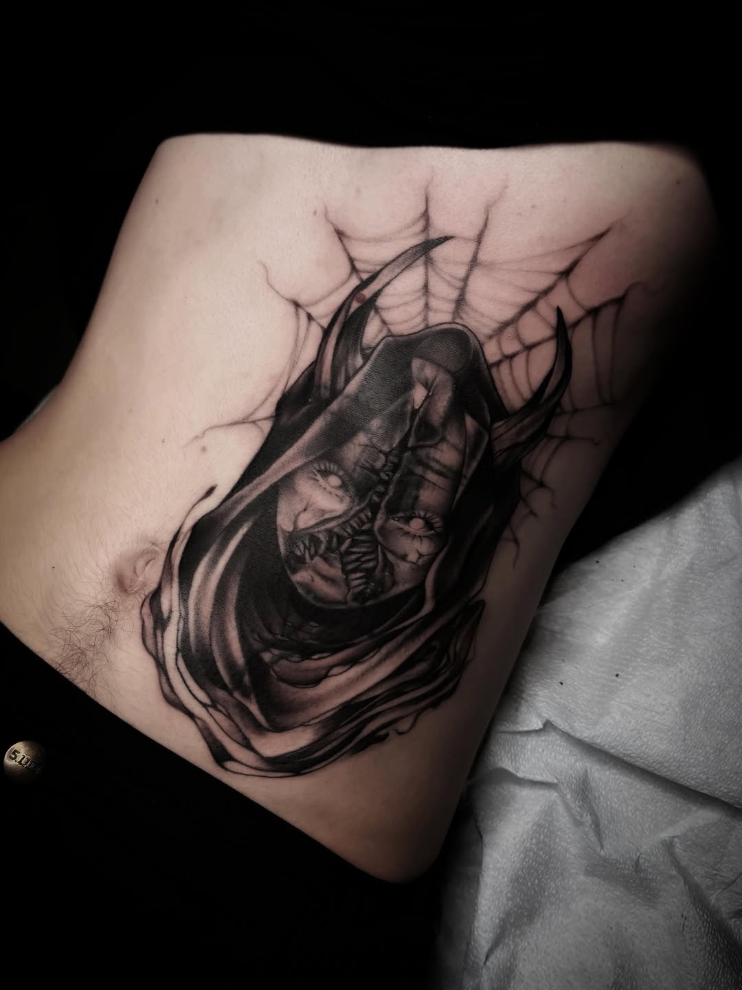 Tattoo by @irotasone β dark_realism, black_and_grey