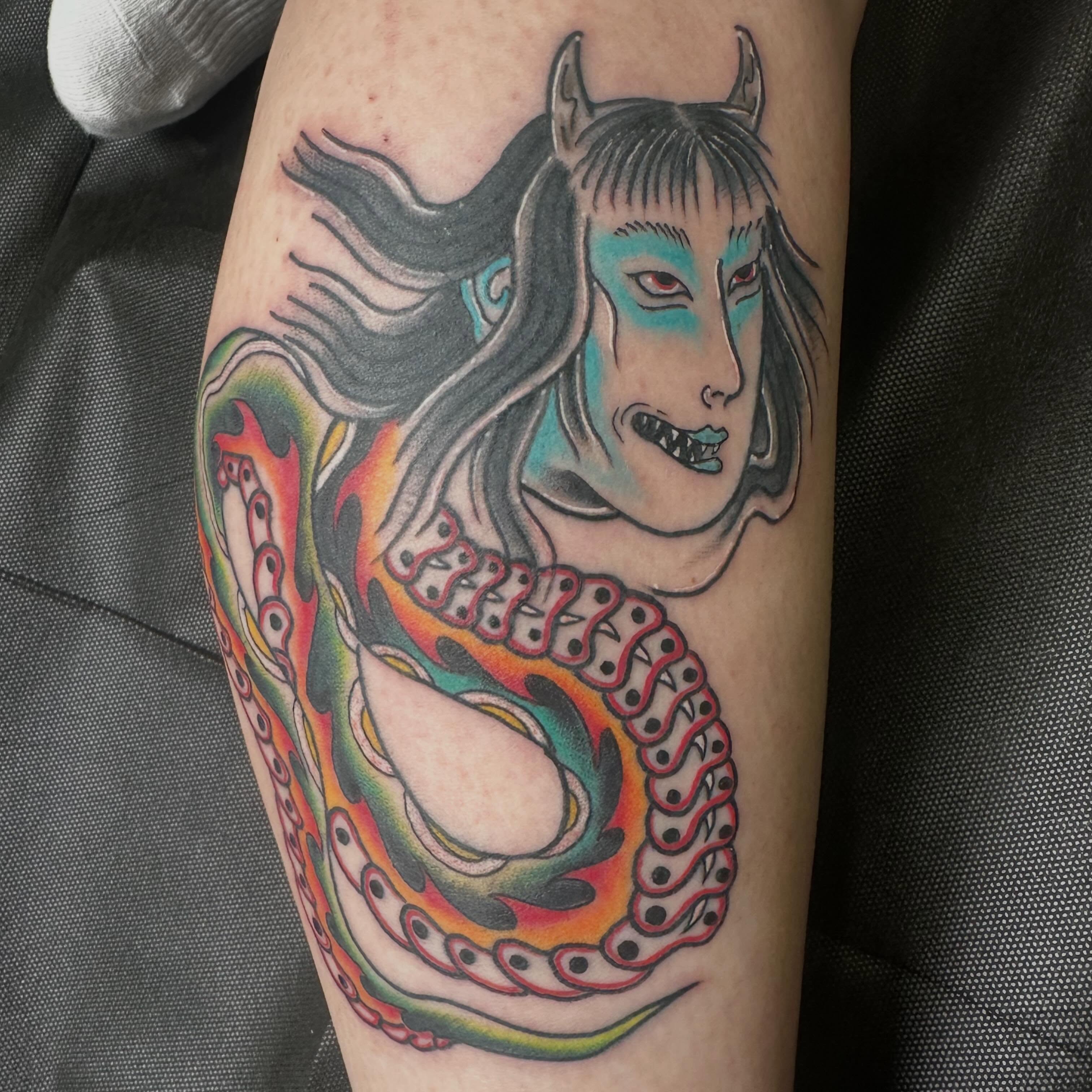 Tattoo by @sailorsushi_ — japanese_irezumi, neo_traditional