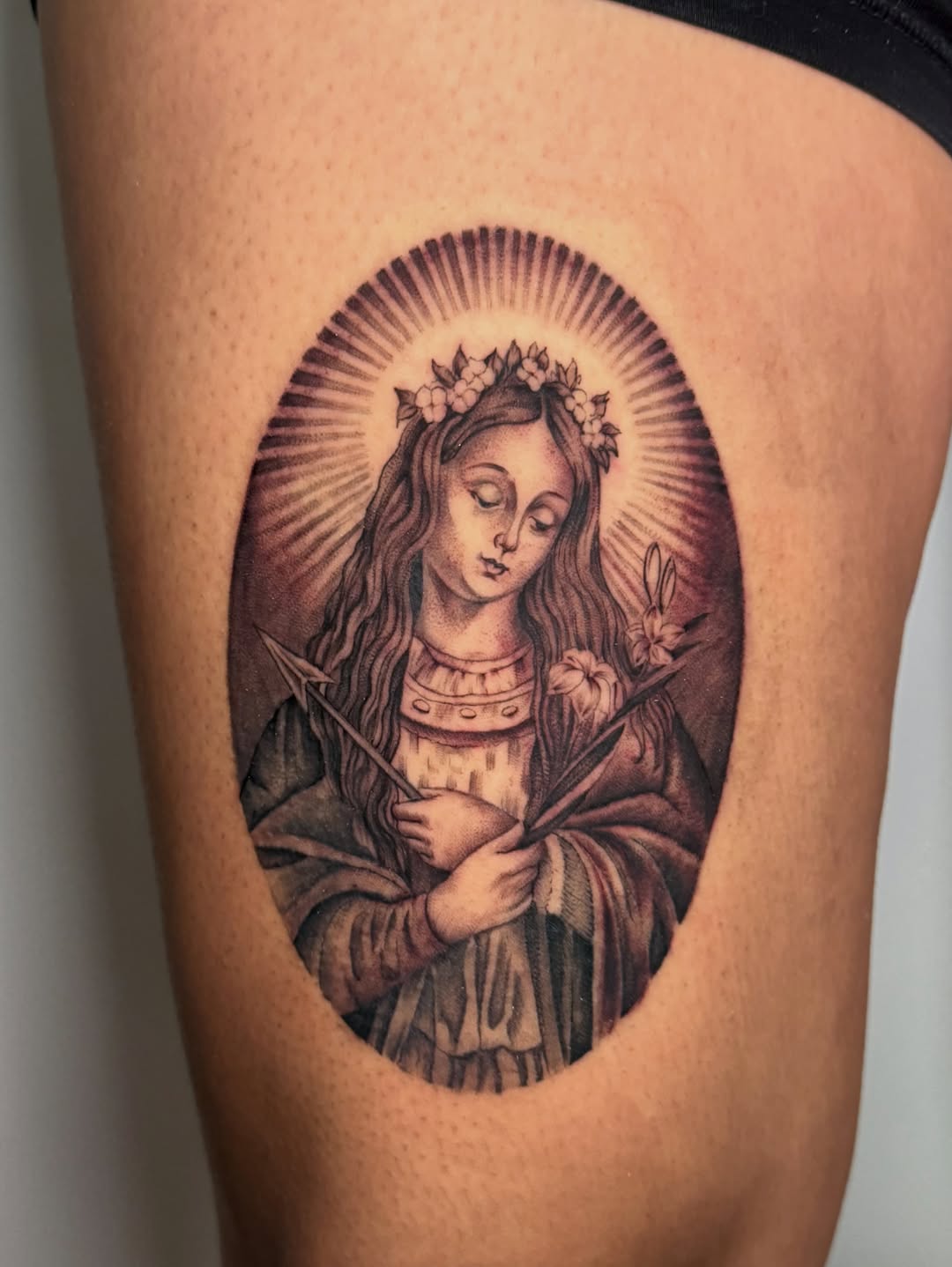 Tattoo by @veranosarttt — black_and_grey, realism