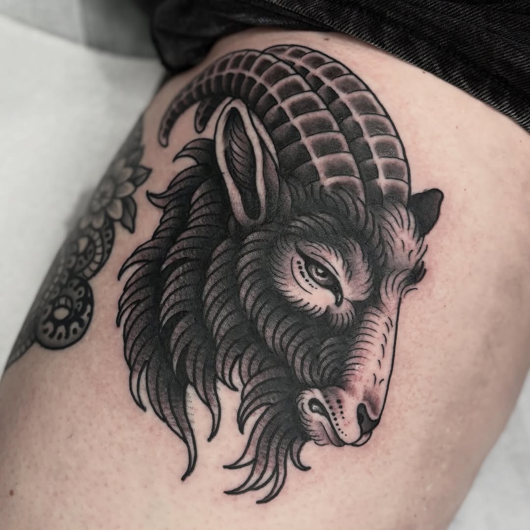 Tattoo by @codycollinstattoo — blackwork, illustrative