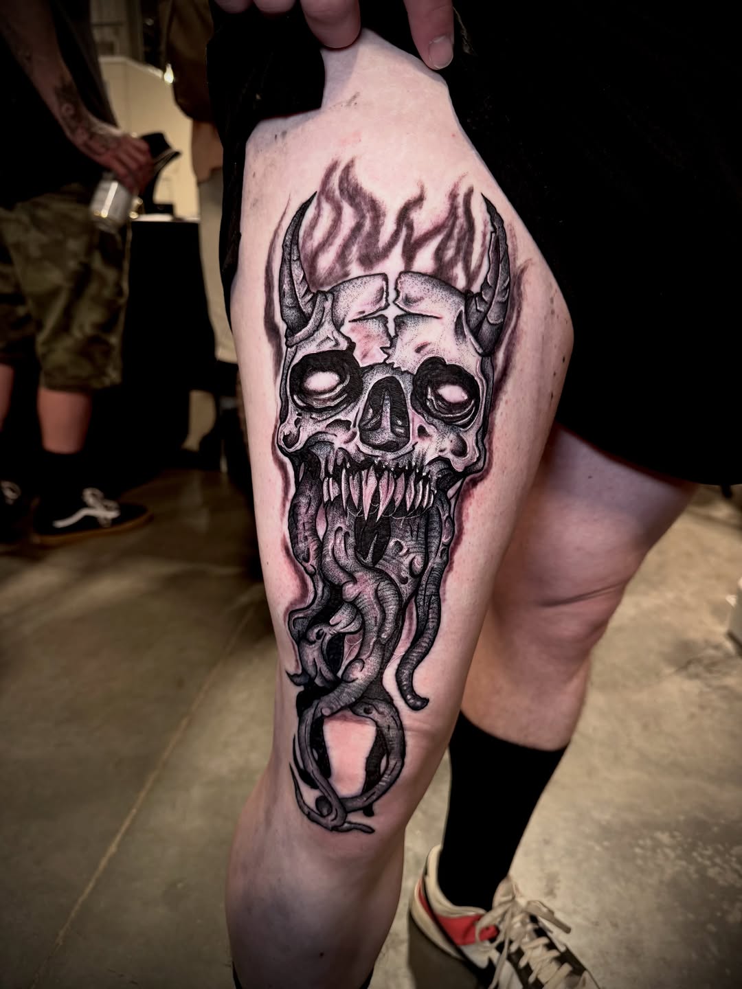 Tattoo by @blvckheart_ink — dark_realism, blackwork