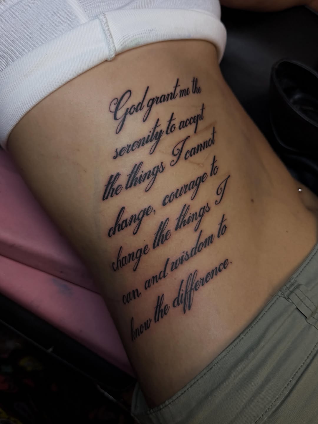 Tattoo by @tatssbydess — lettering_script, fine_line