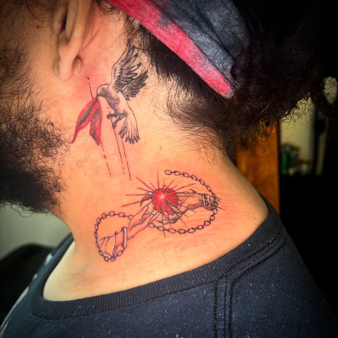 Tattoo by @kiwi.tatties — illustrative, black_and_grey