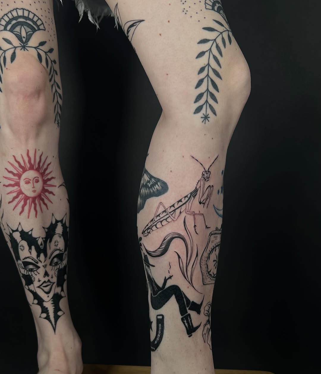 Tattoo by @aldentetattoo — blackwork, illustrative
