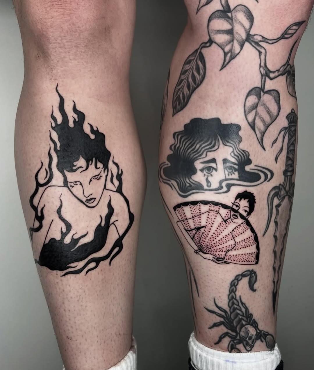 Tattoo by @lre_ink — blackwork