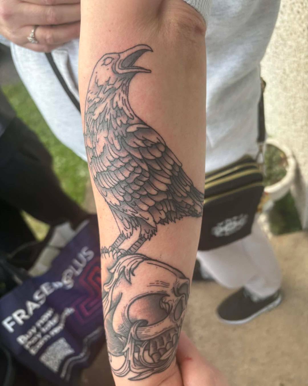 Tattoo by @gchlo123 — black_and_grey, realism