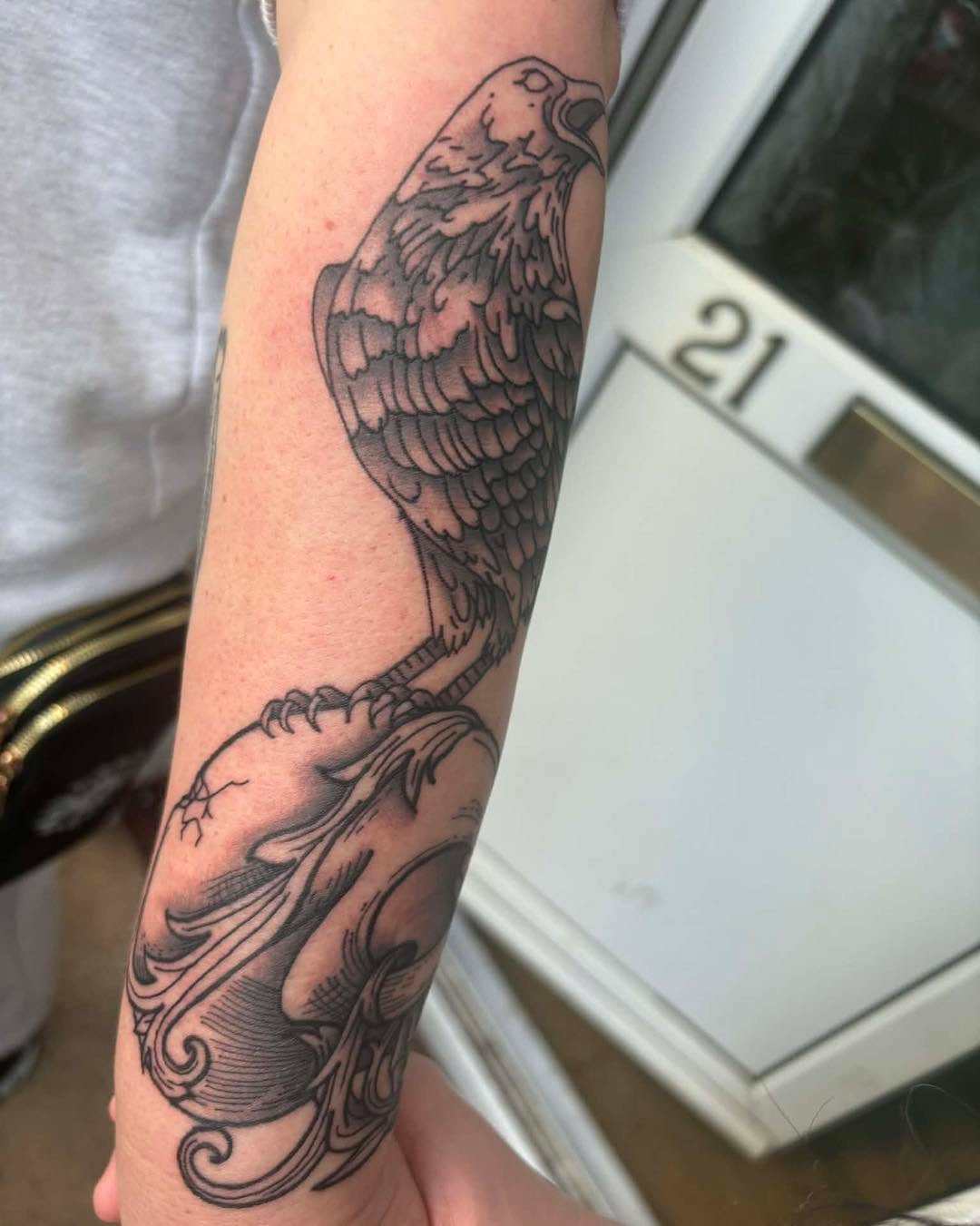 Tattoo by @gchlo123 — black_and_grey, realism