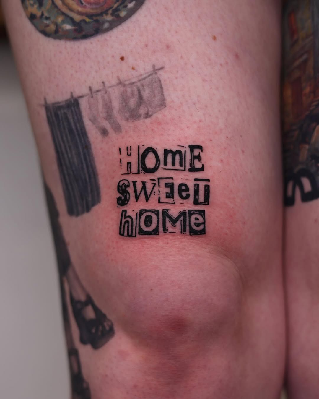 Tattoo by @scottmakesart — lettering_script, illustrative