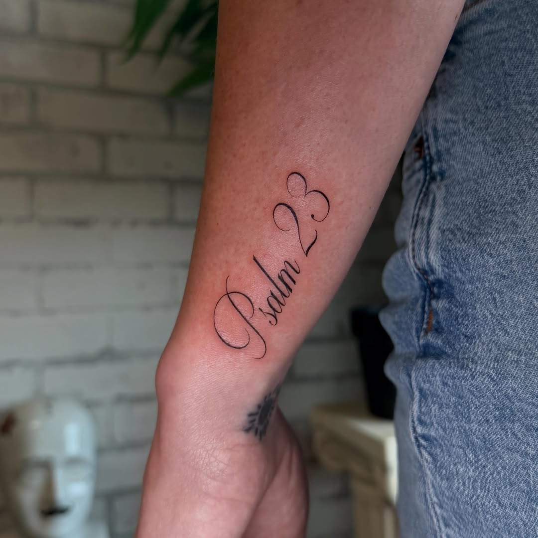 Tattoo by @nicolette.tattoo — lettering_script, fine_line