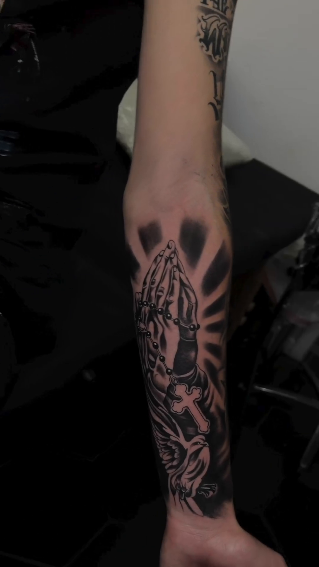 Tattoo by @rperkinstattoos — black_and_grey, realism