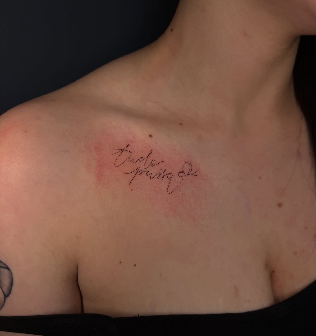 Tattoo by @mariannefriositattoo — fine_line, lettering_script