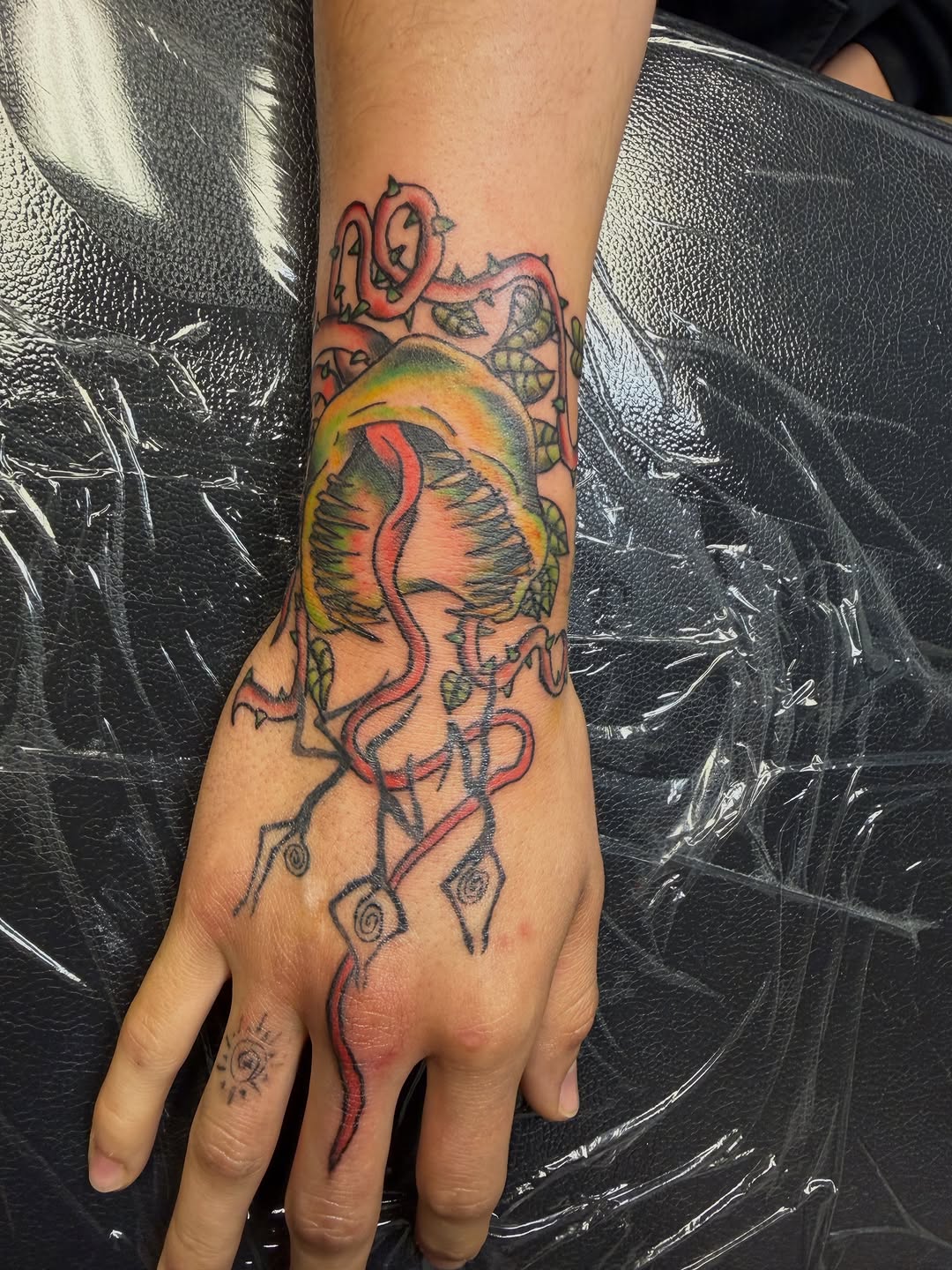 Tattoo by @inkedxberto — new_school, trash_polka