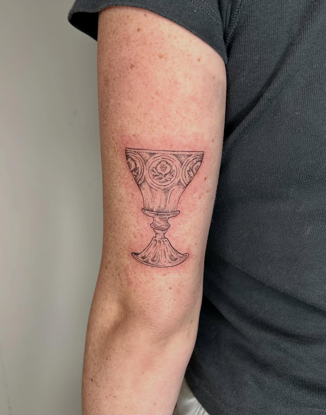Tattoo by @allieb.tats — illustrative, dotwork