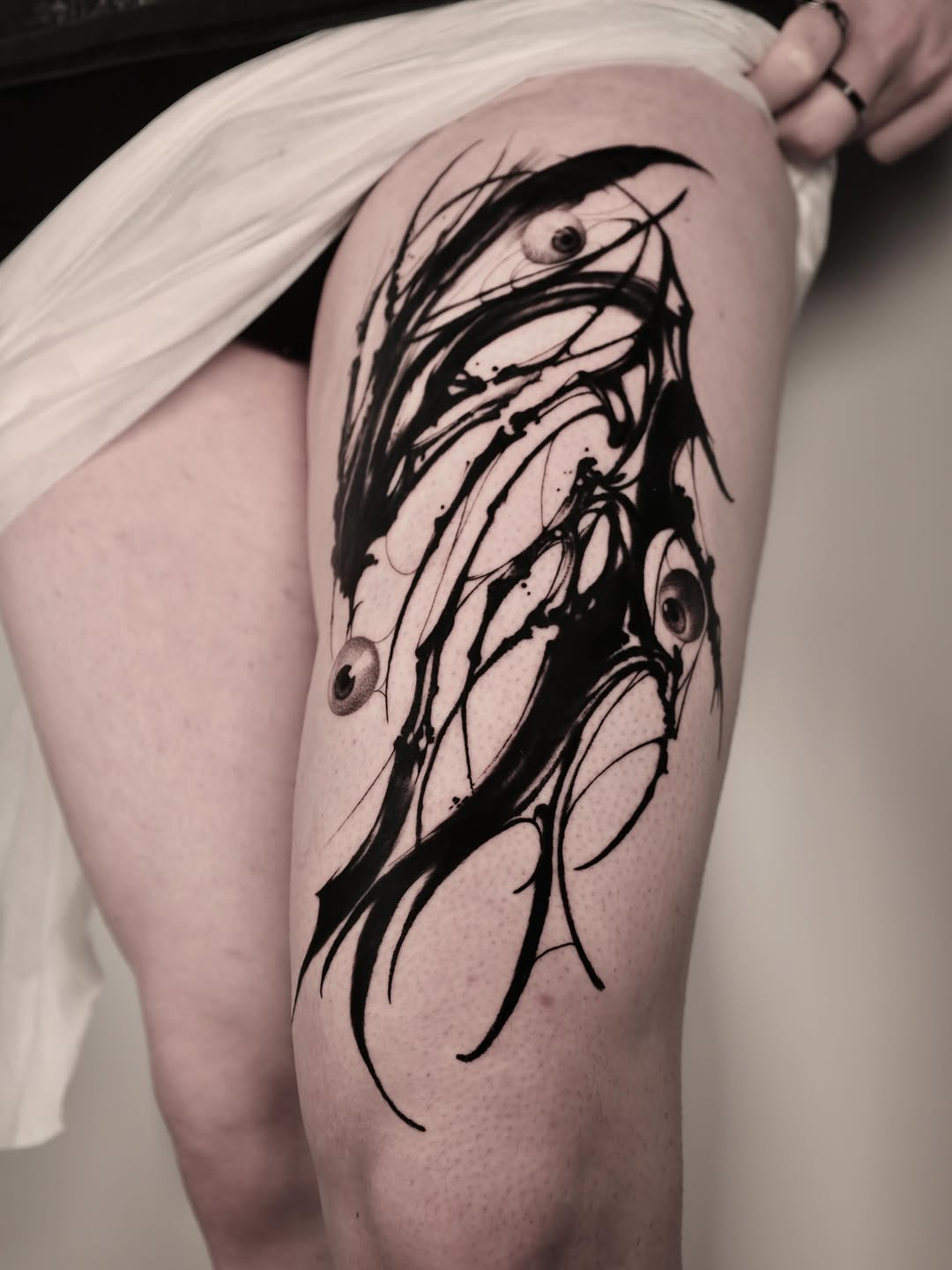 Tattoo by @horror_tattoo — blackwork, illustrative