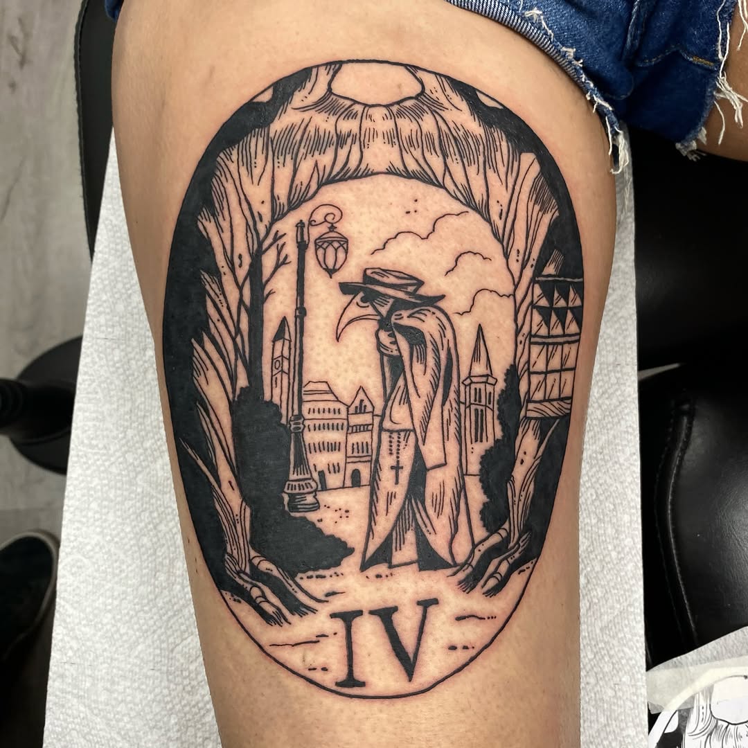 Tattoo by @mikegor โ blackwork
