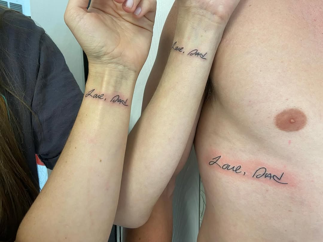 Tattoo by @1luv_tattoo — lettering_script, fine_line