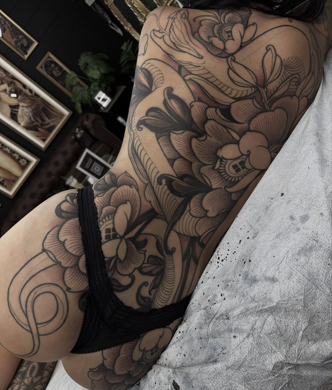 Tattoo by @dottedlines.2 — black_and_grey, illustrative