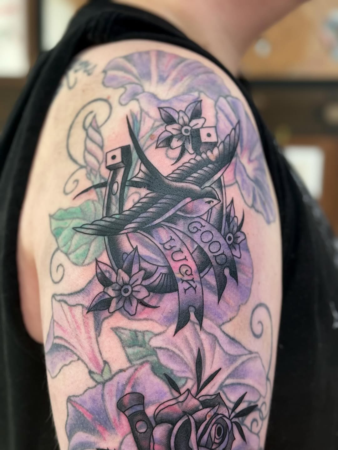Tattoo by @tina_b_draws — american_traditional, black_and_grey