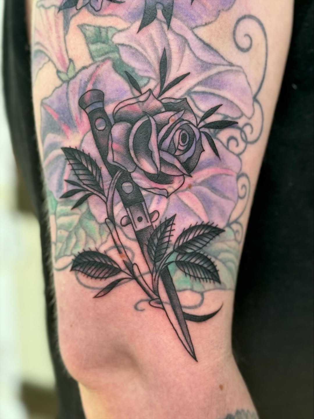 Tattoo by @tina_b_draws — american_traditional, black_and_grey