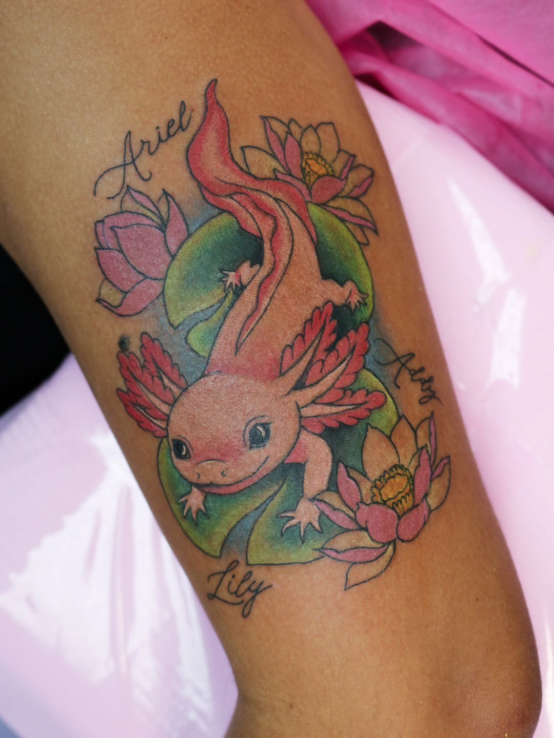 Tattoo by @misspixiedevil — new_school, lettering_script