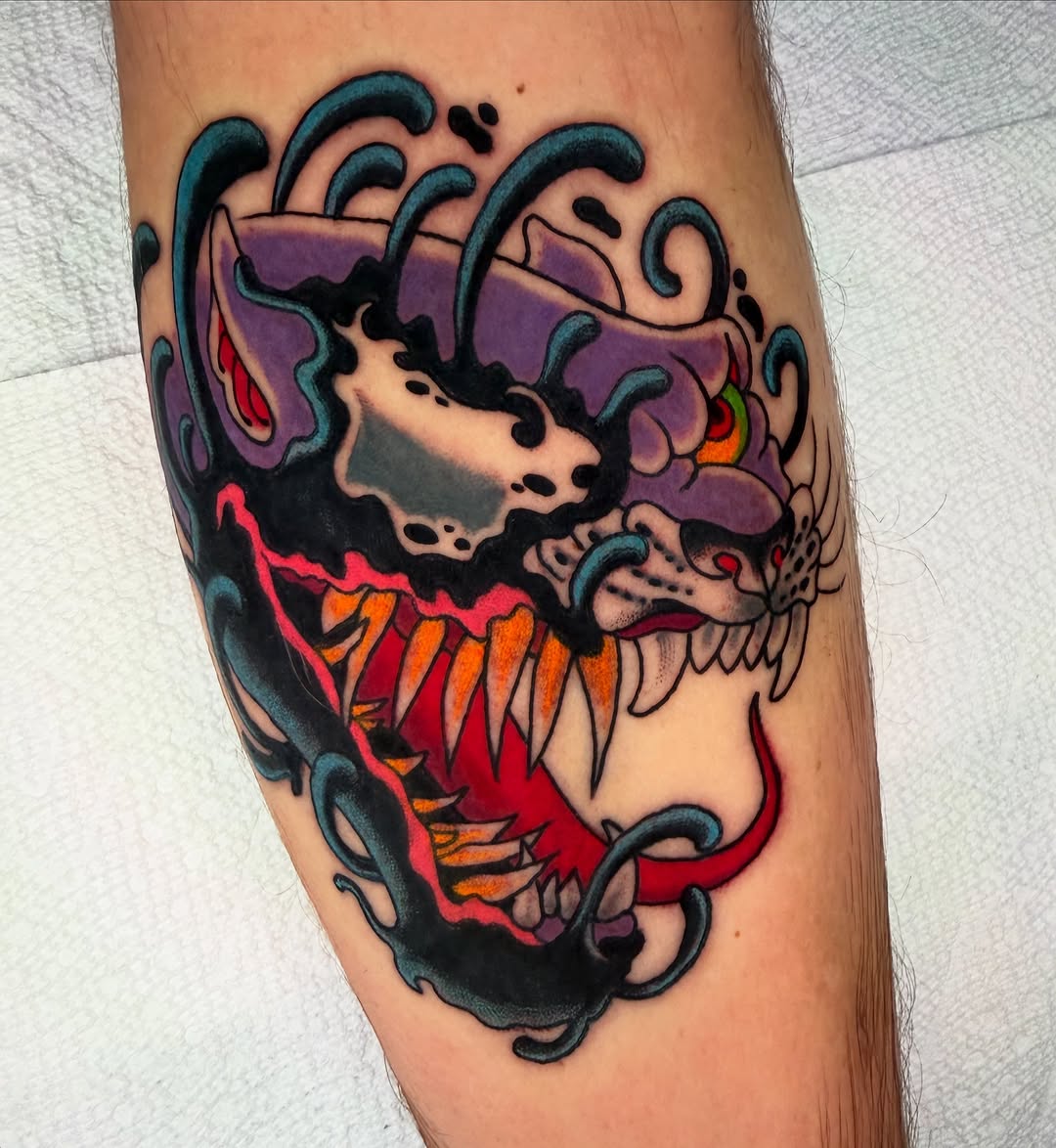 Tattoo by @afaulknertattoos — neo_traditional, blackwork