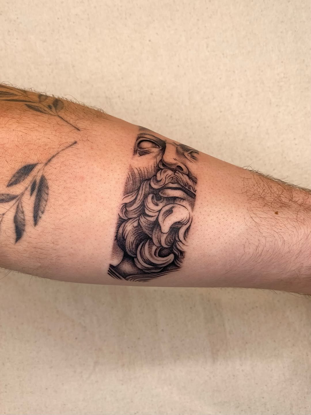 Tattoo by @sashinkatattoo — realism, black_and_grey