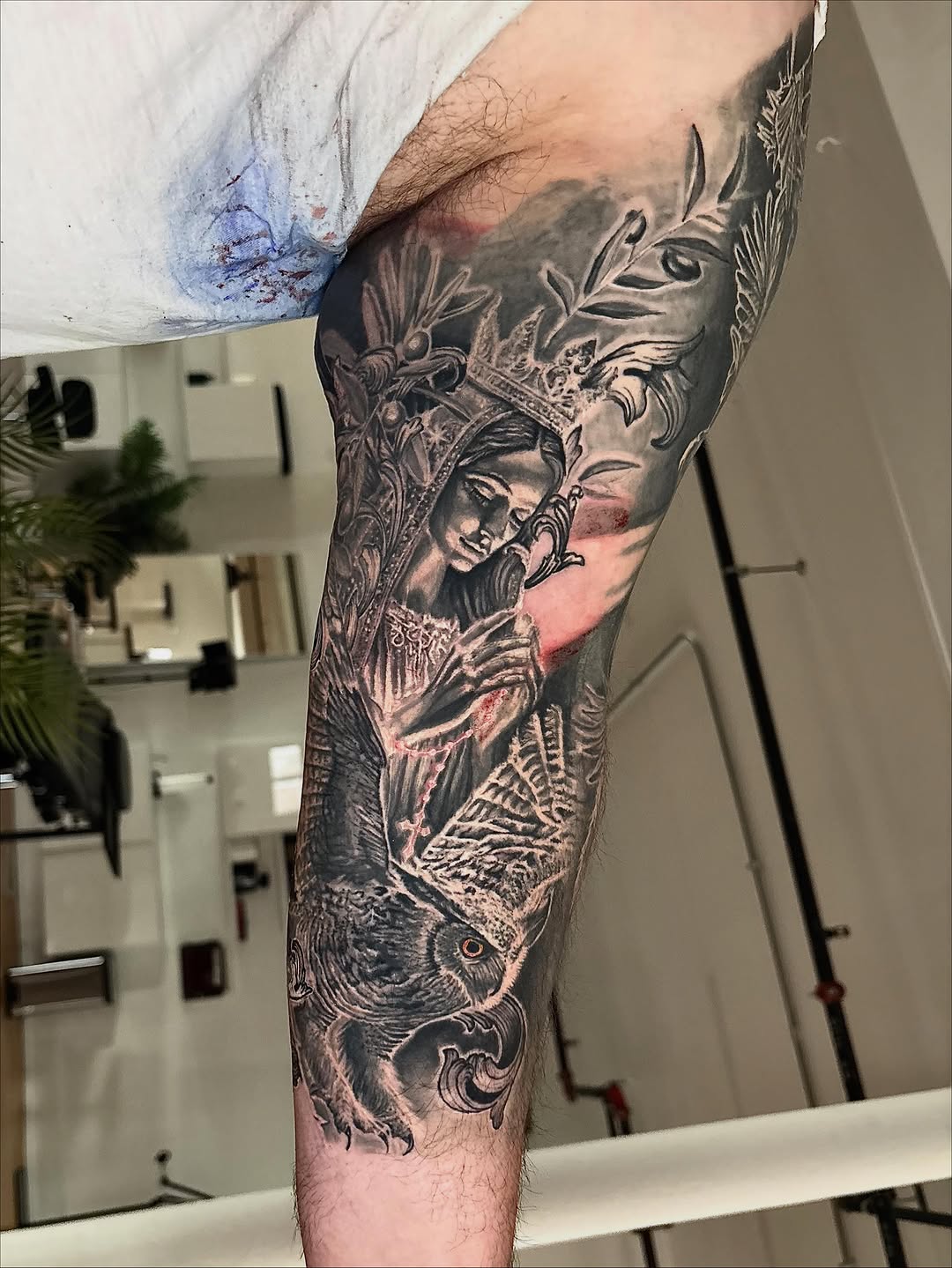 Tattoo by @jaceehamiltontattoos — realism, black_and_grey