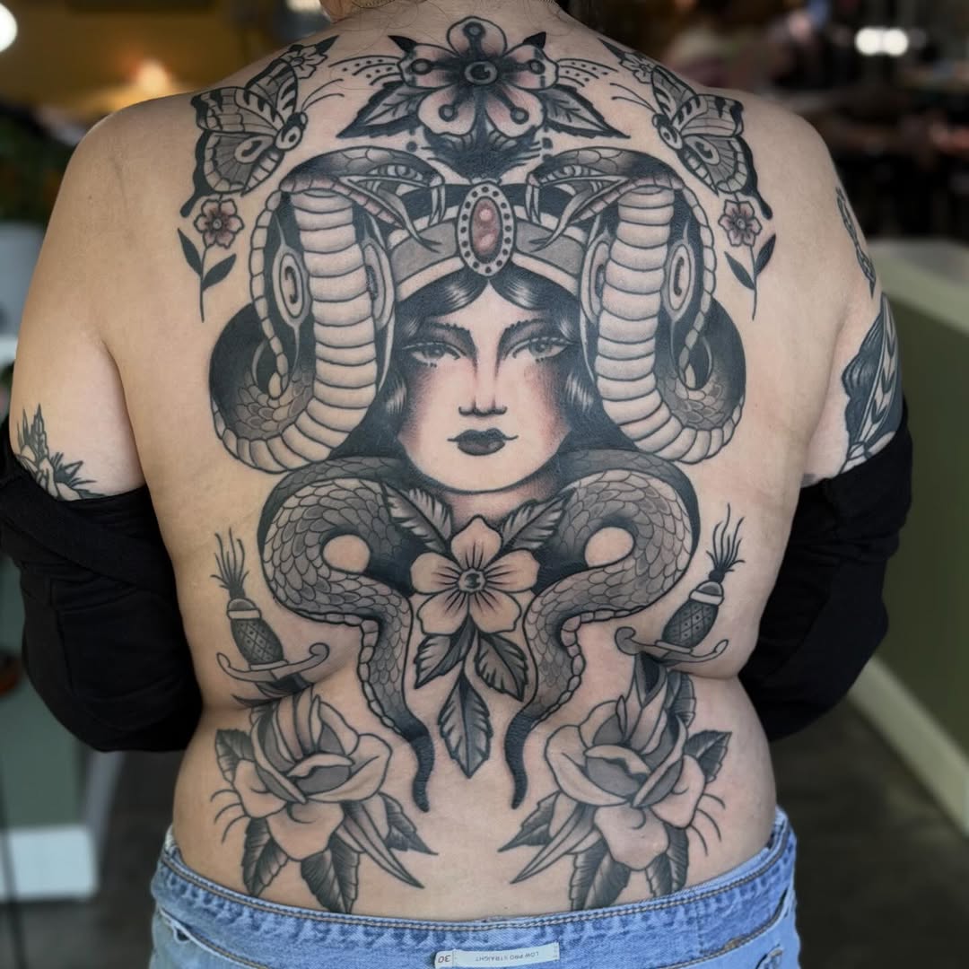Tattoo by @jennasze.tattoos โ american_traditional, black_and_grey