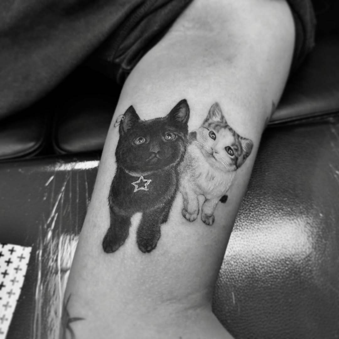Tattoo by @xinnf_tattoo — realism, black_and_grey
