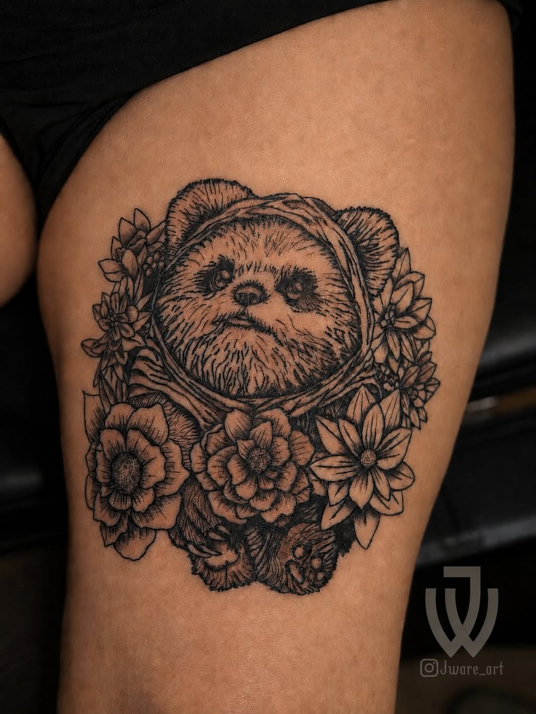 Tattoo by @jware_art — black_and_grey