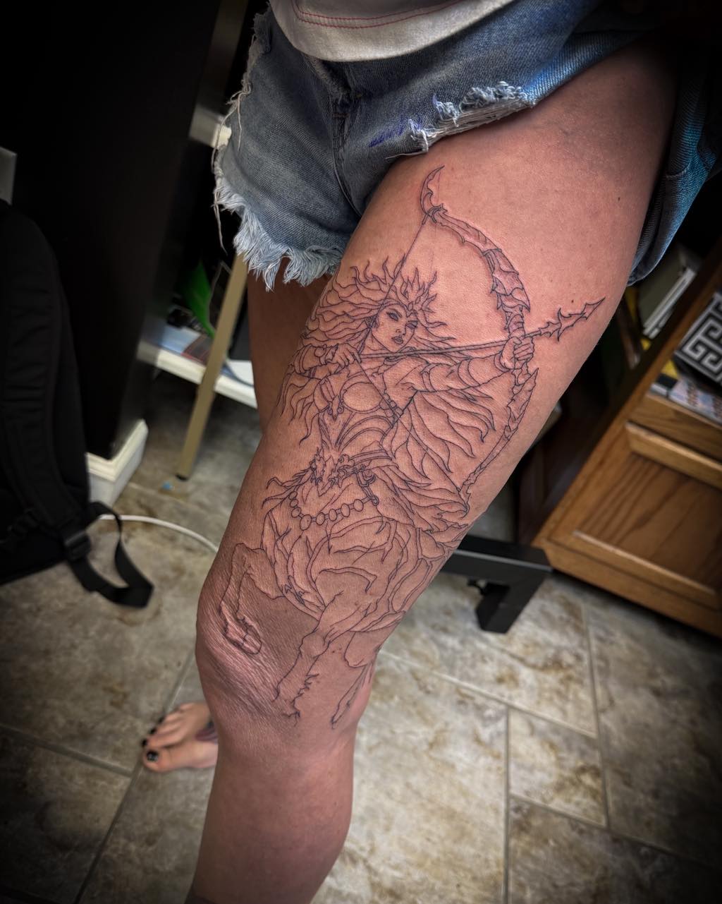 Tattoo by @krystalkoffinea โ black_and_grey
