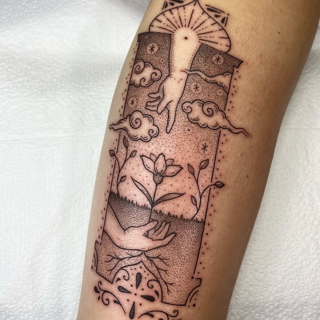 Tattoo by @santiagogdon β dotwork