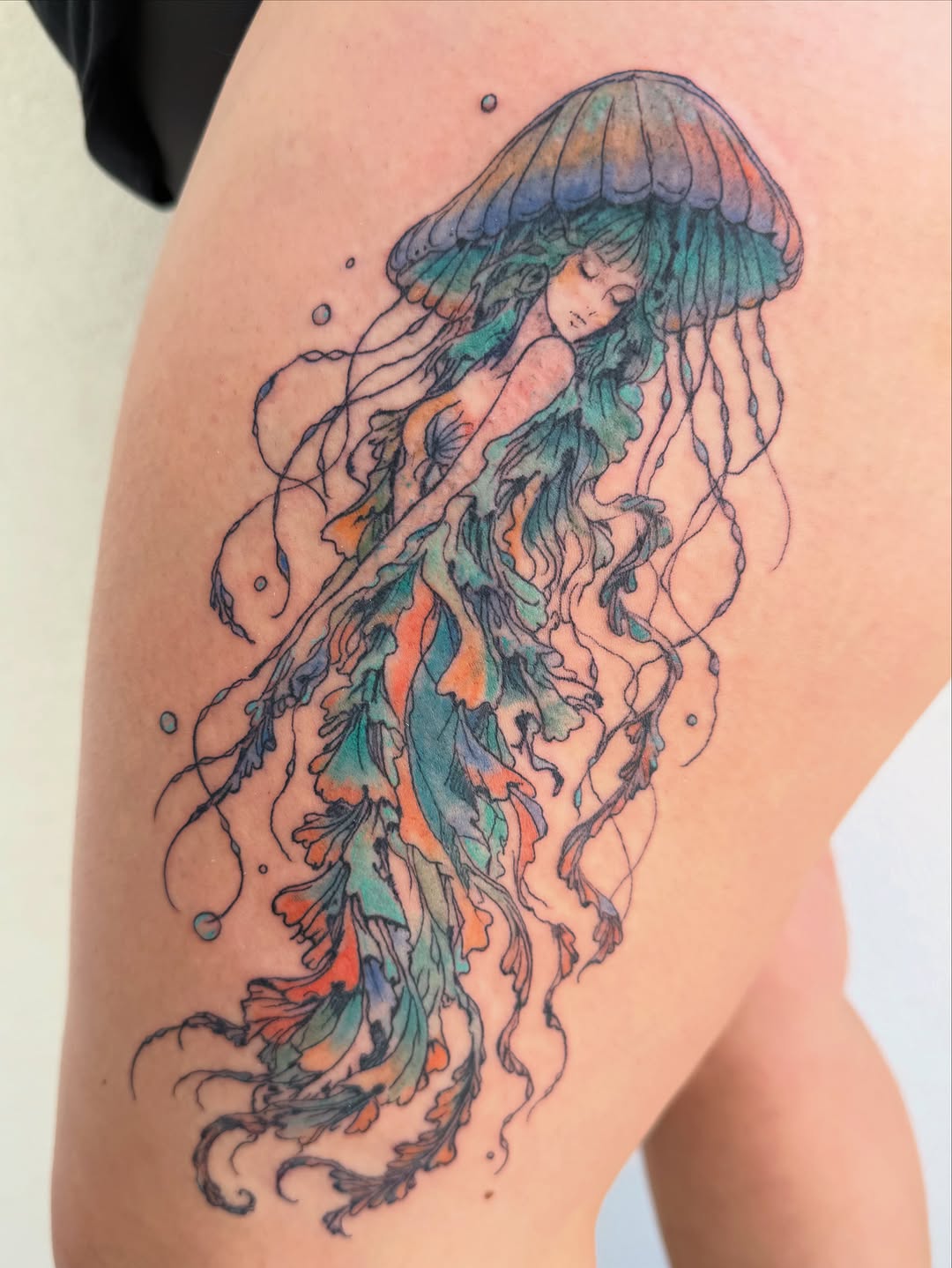 Tattoo by @healohakamanu — illustrative, watercolor