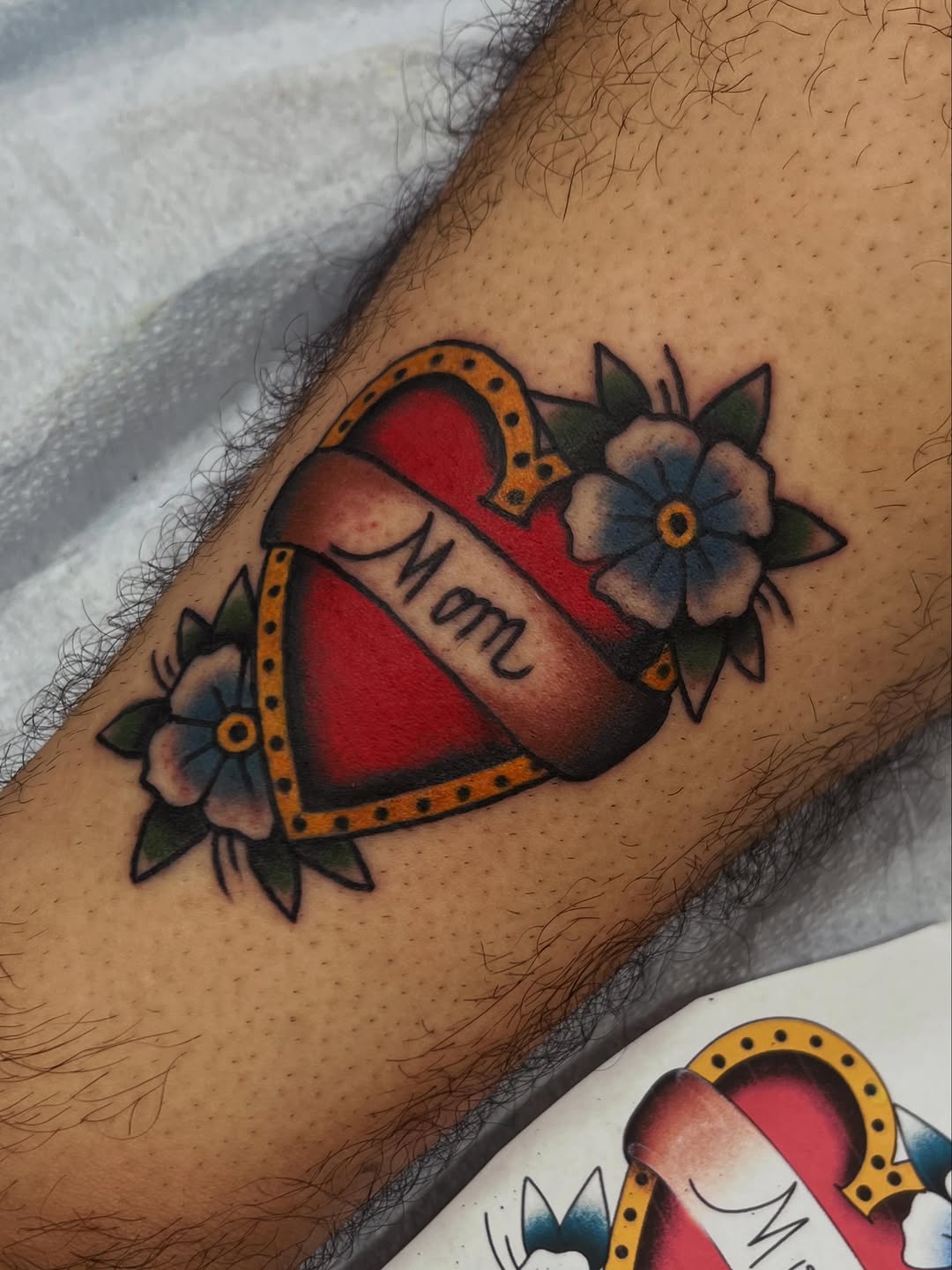 Tattoo by @tenderhearttat2 — american_traditional, lettering_script