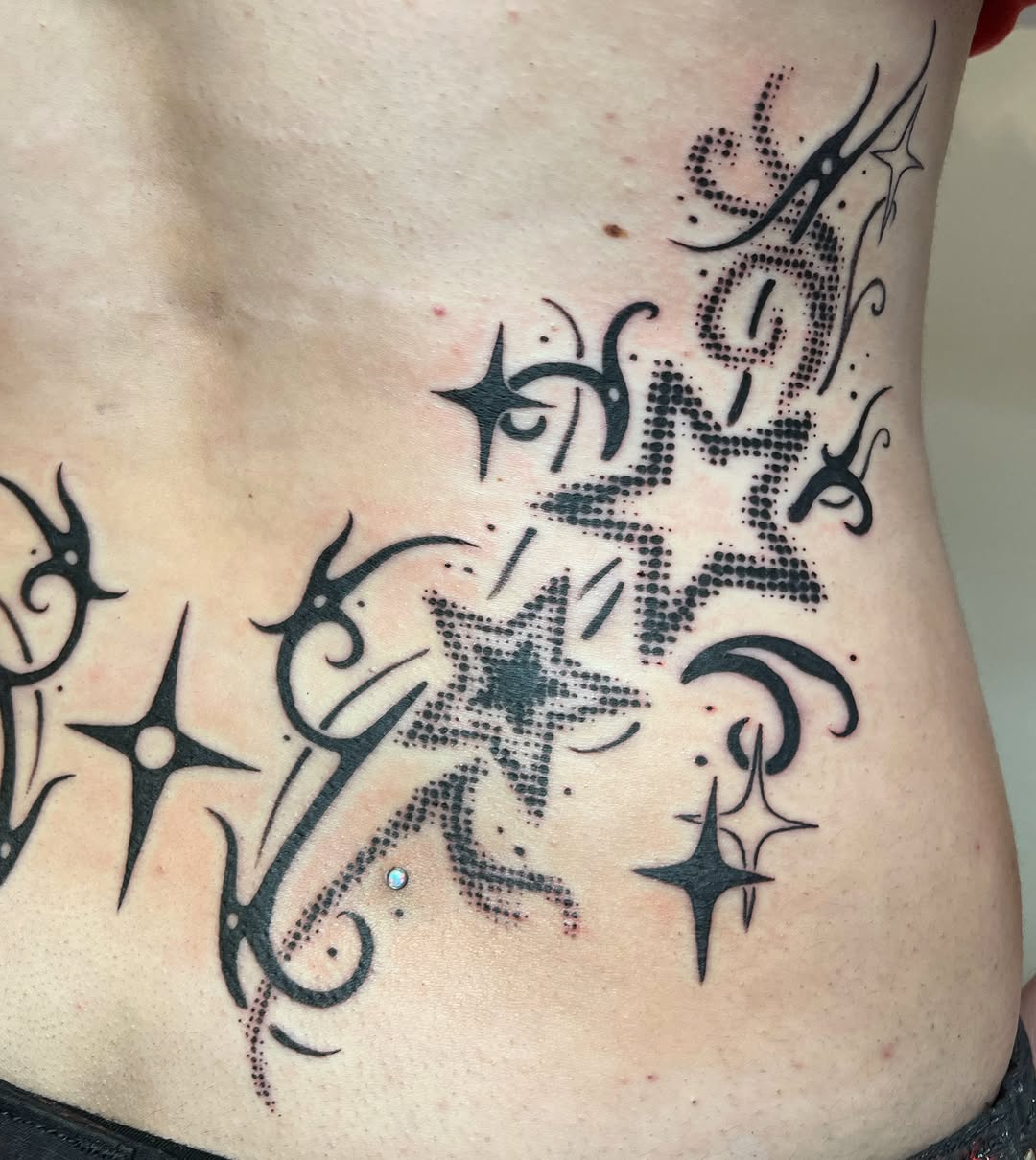 Tattoo by @toothfairytats — blackwork, dotwork