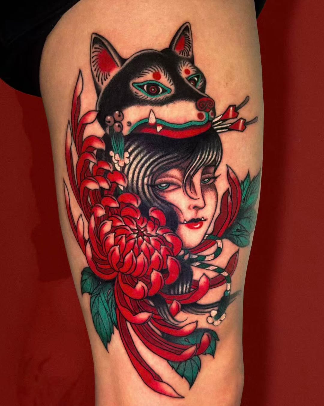 Tattoo by @dayninestattoo — neo_traditional, japanese_irezumi