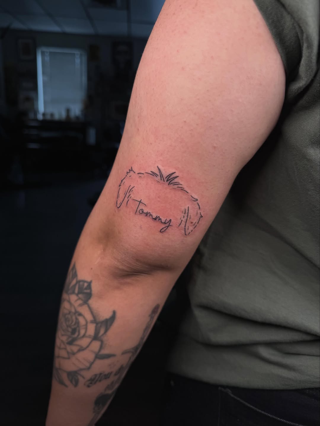 Tattoo by @koko_tattoos — lettering_script, fine_line
