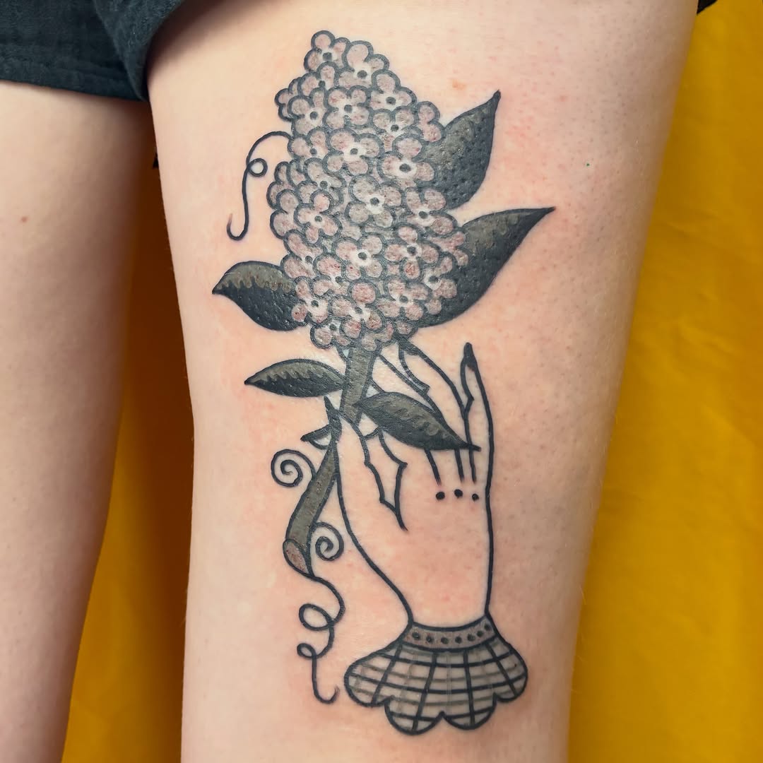 Tattoo by @kailymckeehandicraft — black_and_grey