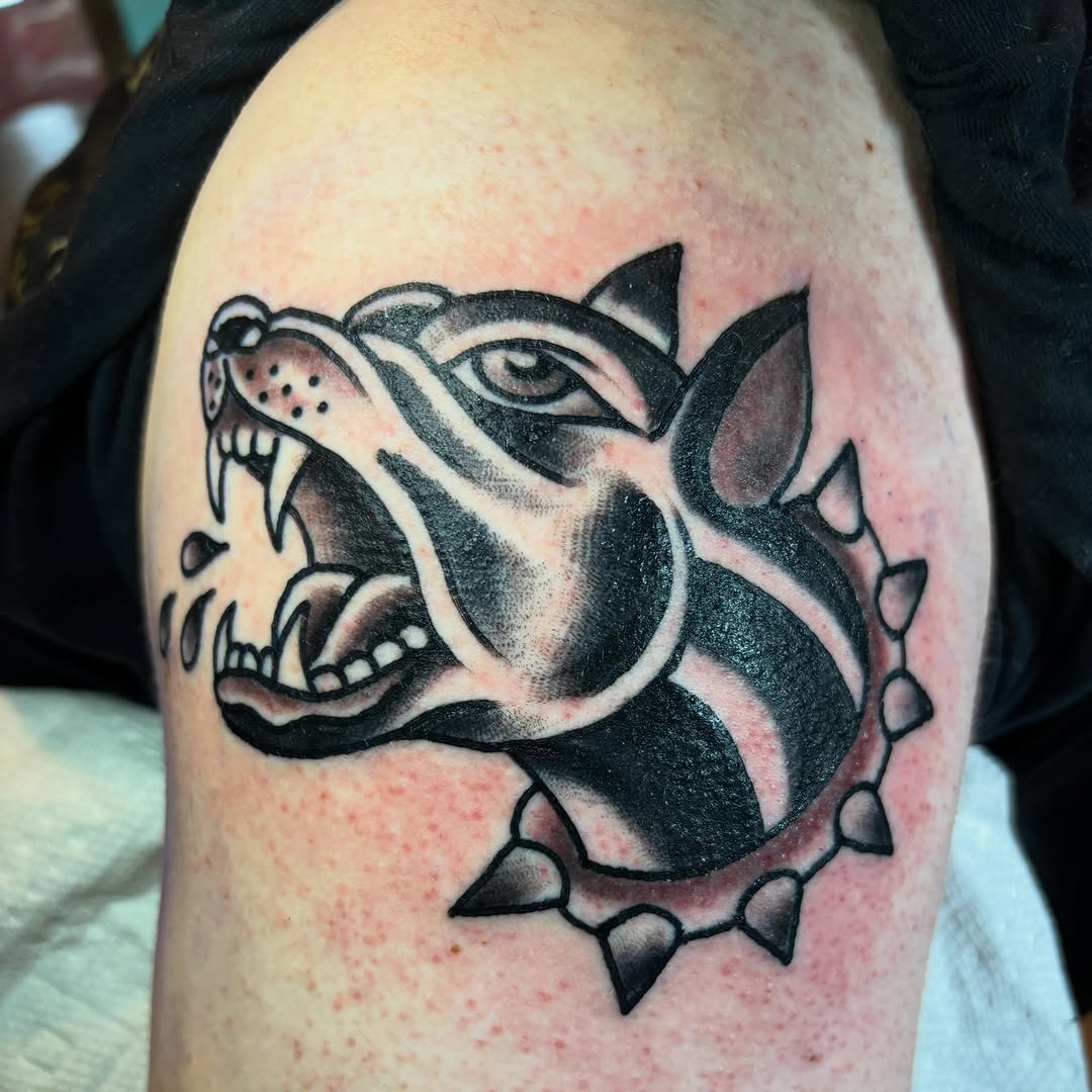 Tattoo by @mitchashpaughtattoo — american_traditional, black_and_grey