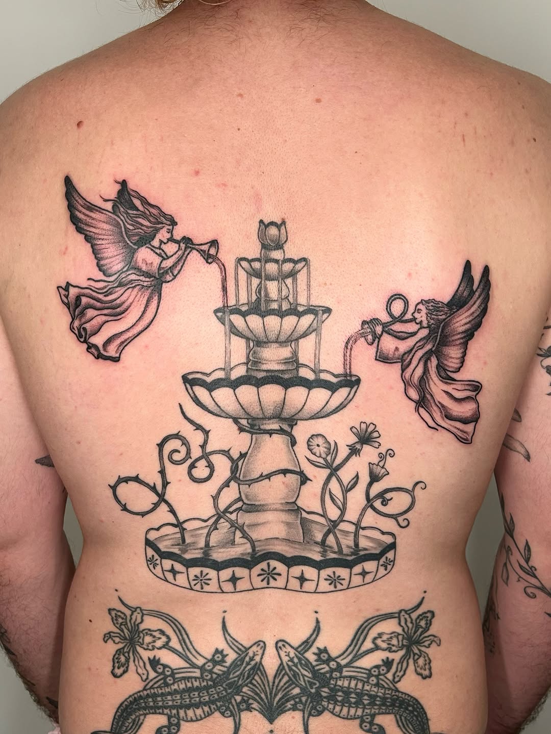 Tattoo by @adieyatty — illustrative, black_and_grey