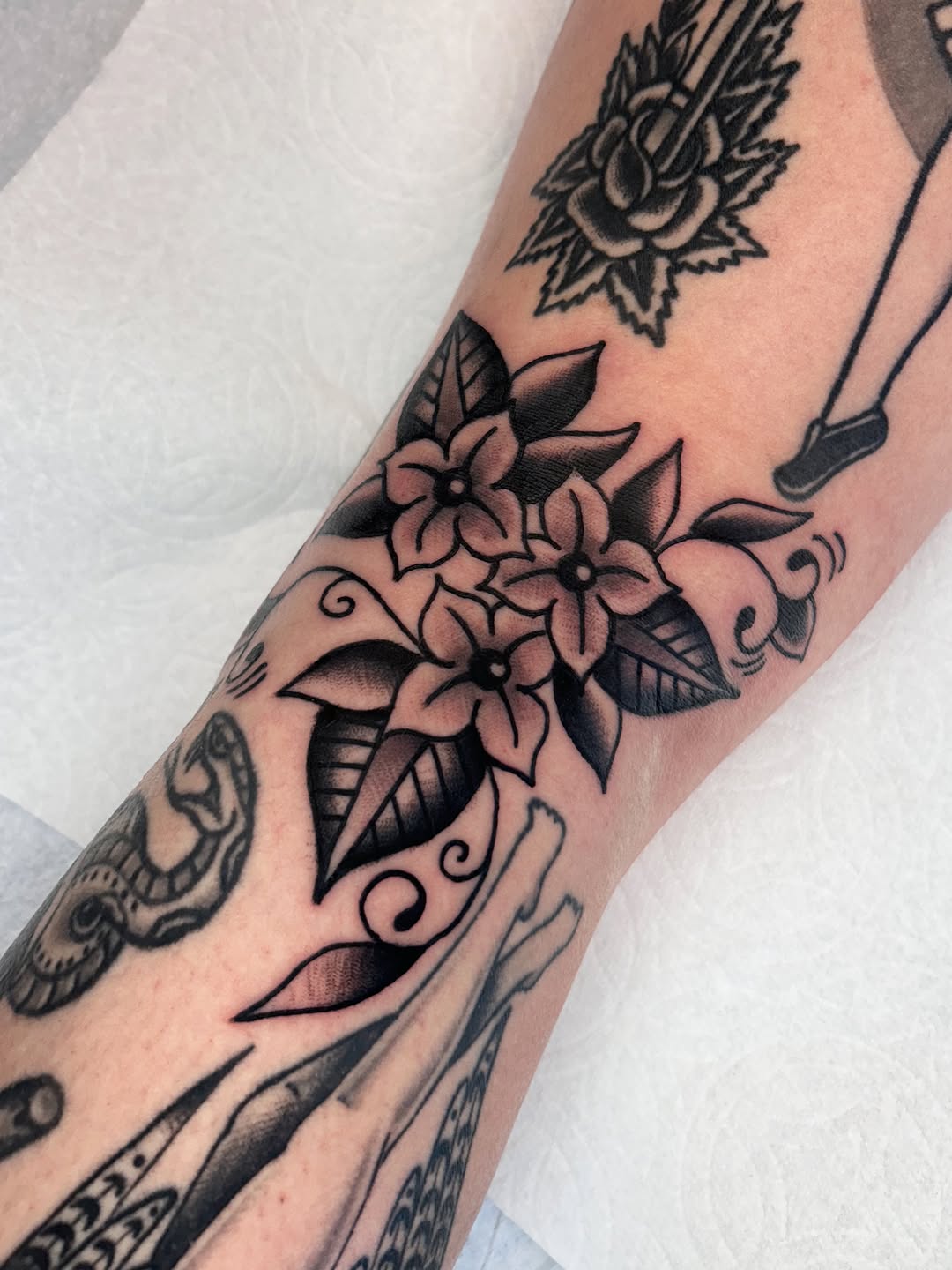 Tattoo by @gnarbunkle โ american_traditional, black_and_grey