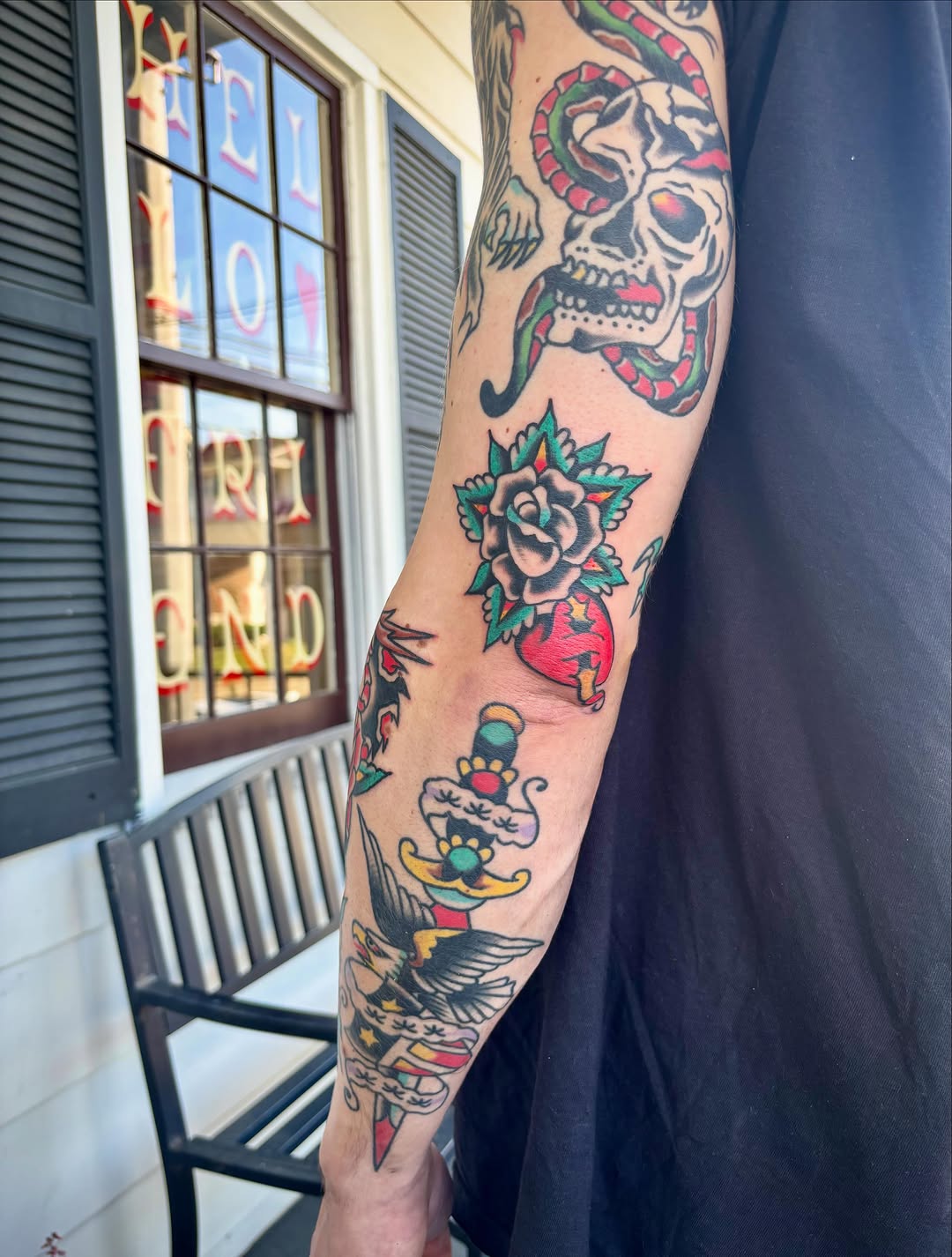 Tattoo by @alexsublett_tattoo โ american_traditional, illustrative